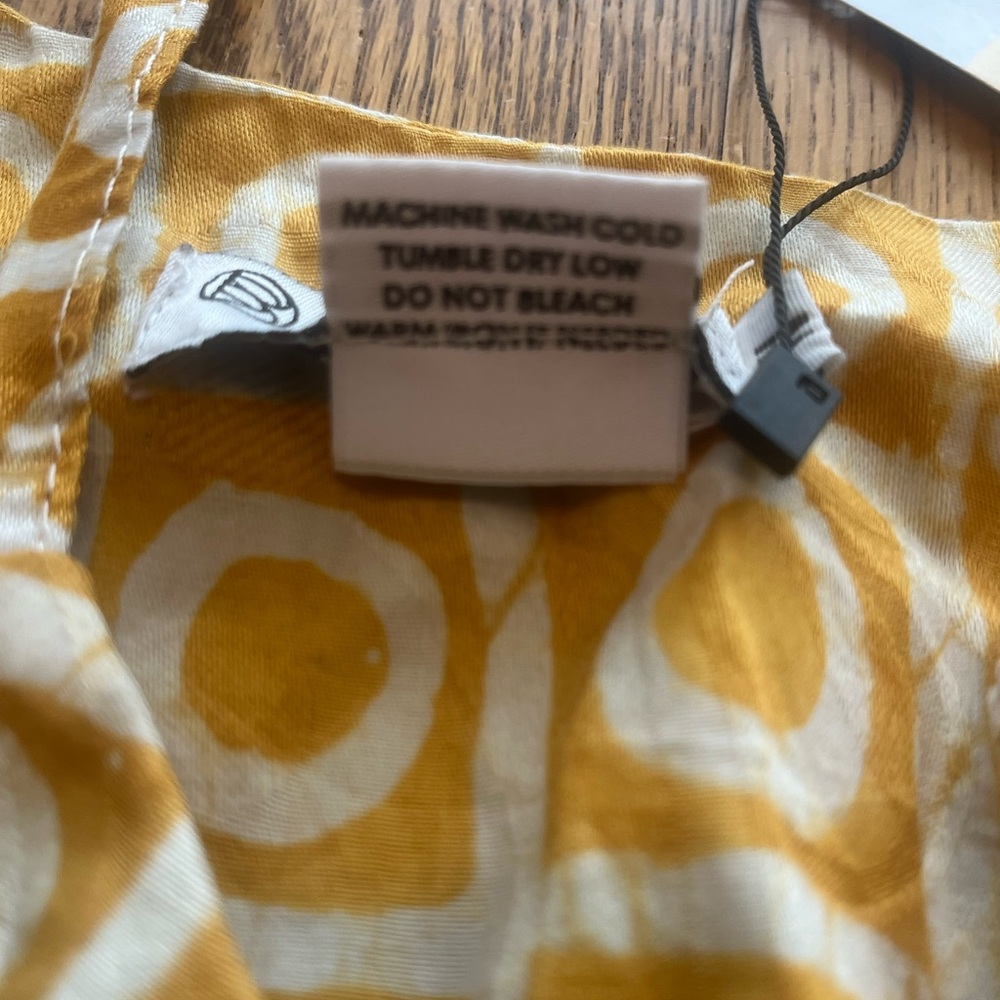 NWT BUSAYO Ade Spaghetti Strap Mixed Batik Tiered Dress Size M Front Pockets - Picture 10 of 12